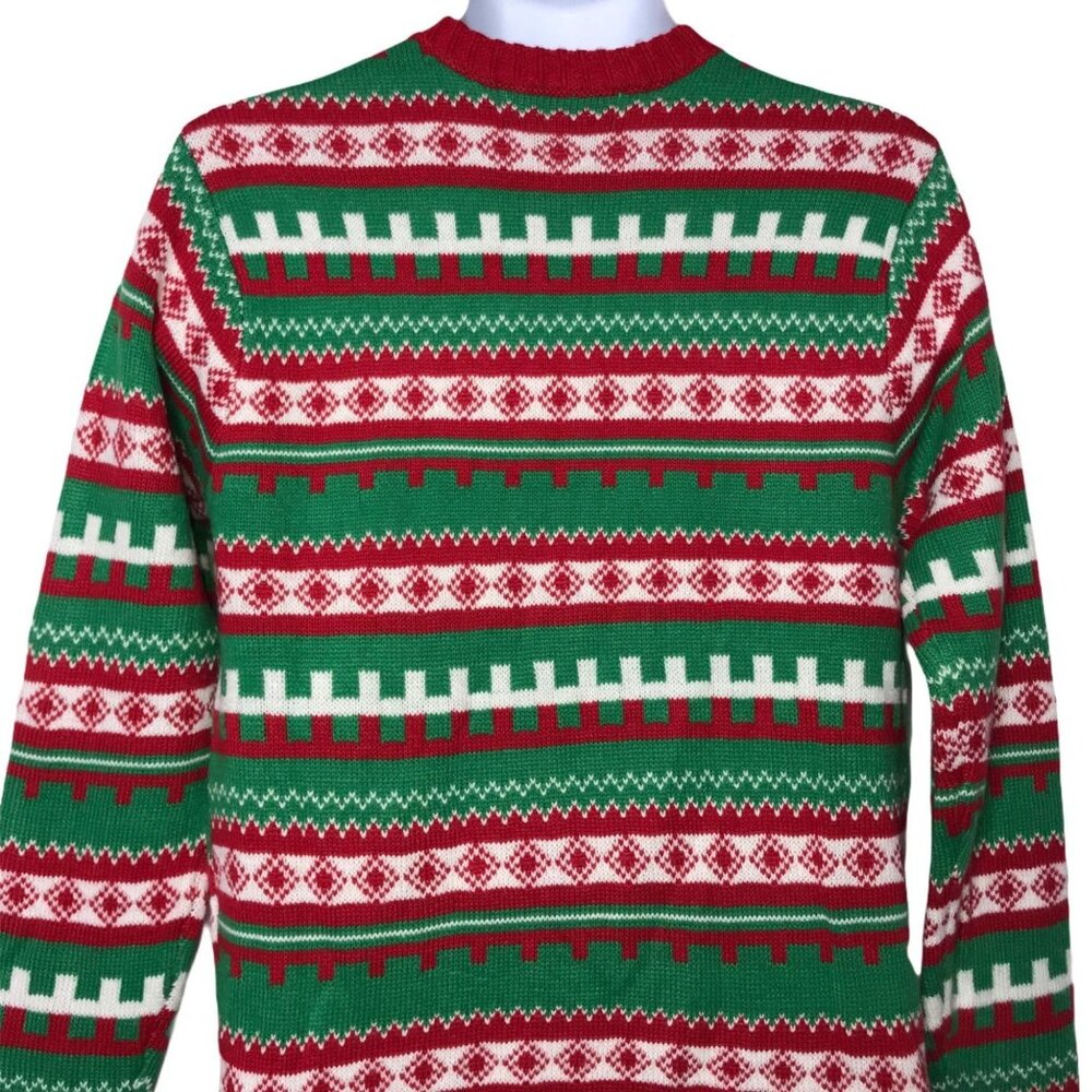 NWT 33 Degrees Pullover Sweater Mens S Santa Claus Cat Ugly Christmas Holiday - Picture 8 of 10